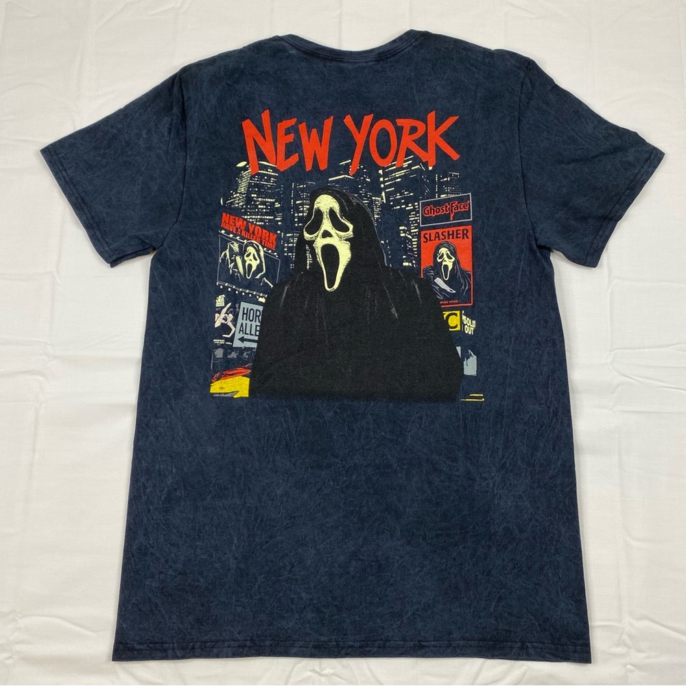 Scream Shirt Men’s Size Medium Black Ghostface Short Sleeve Halloween New York